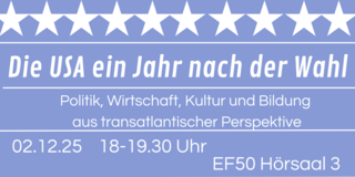 Plakat Podiumsdiskussion Die USA ein Jahr nach der Wahl
